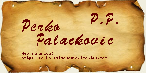 Perko Palačković vizit kartica